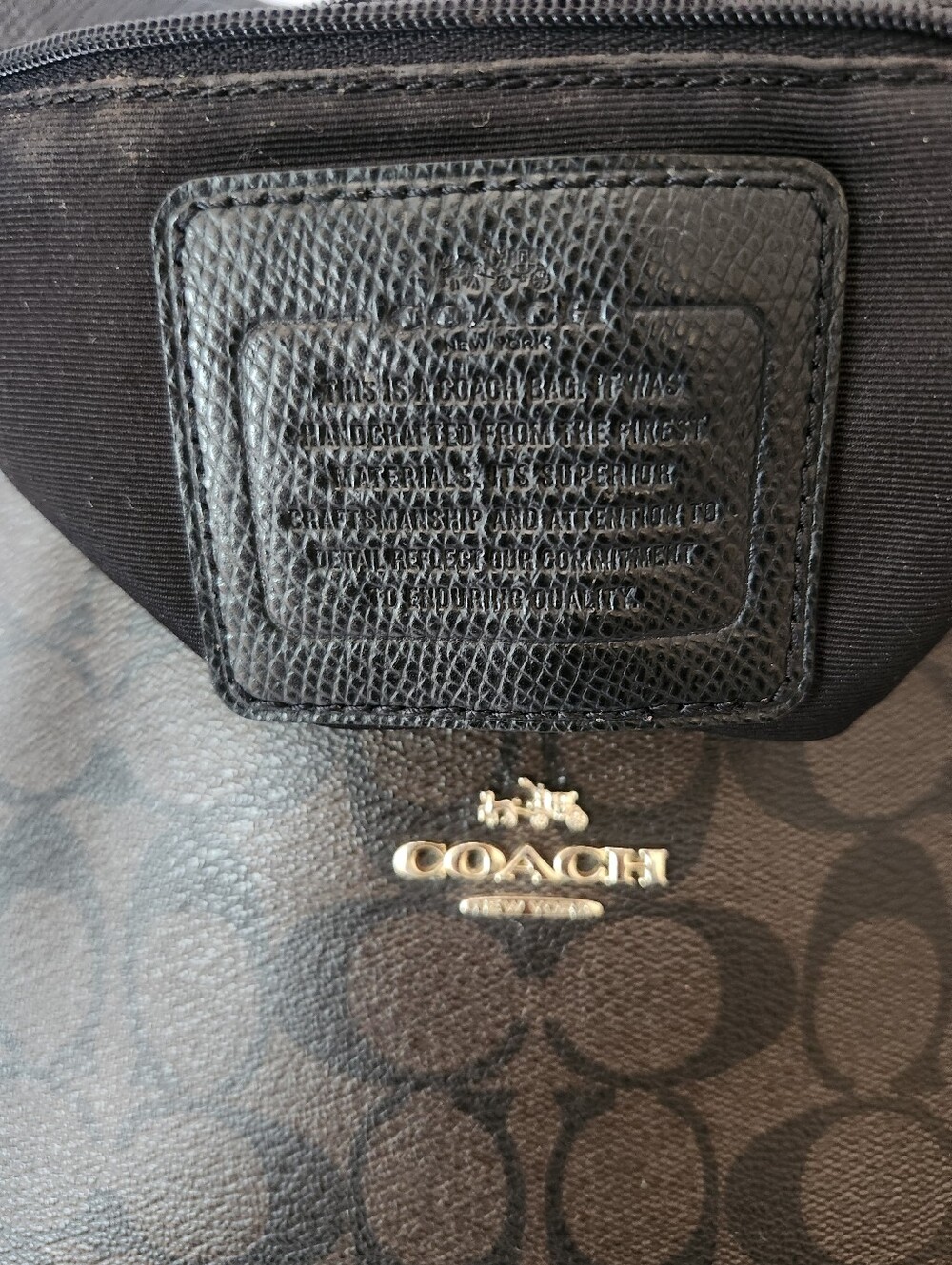 Coach Brown Signature Monogram Hobo with Matching Wallet - Picture 3 of 10